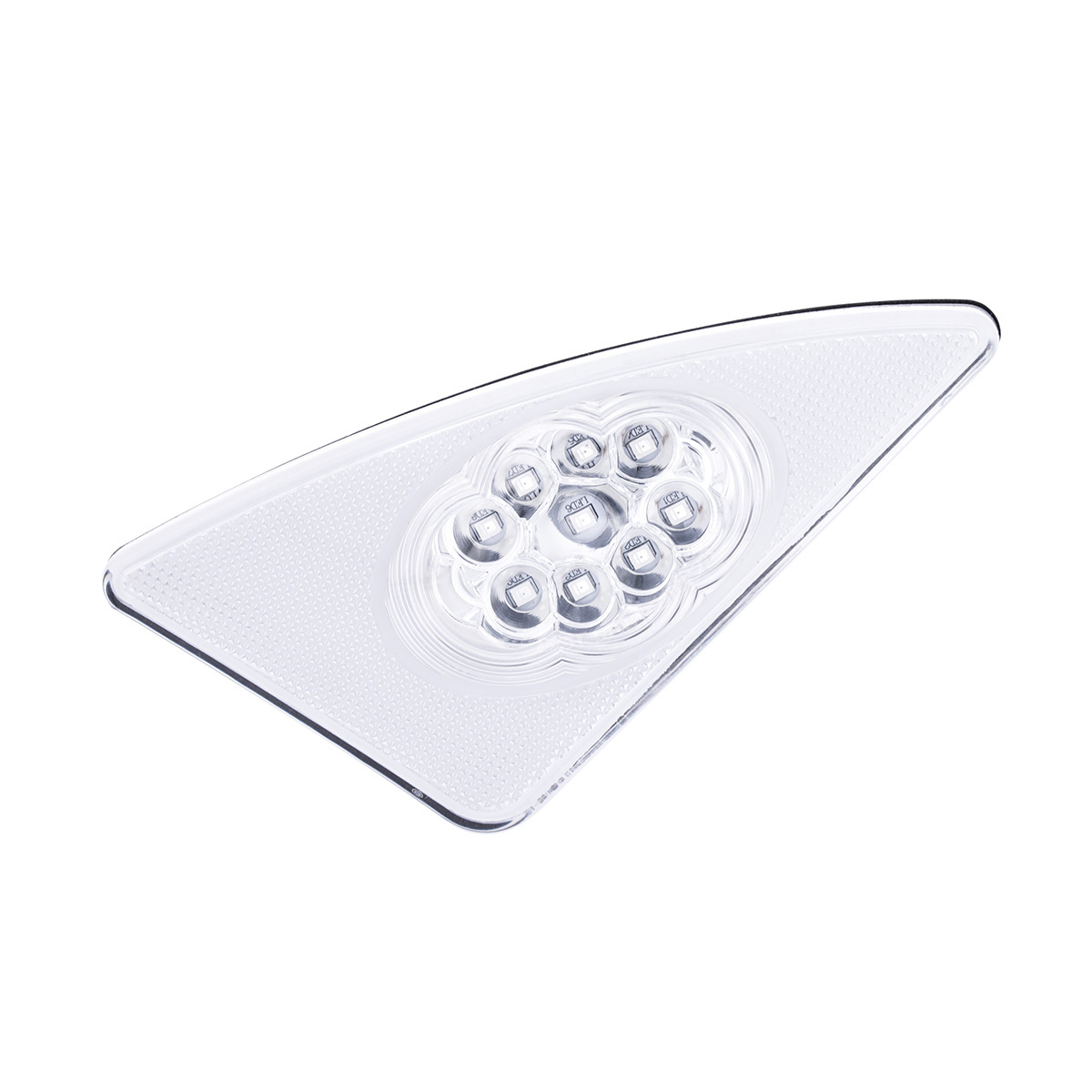 9 LED Competition Series Fender Light For 2007-2017 Kenworth T660 (Driver) -Amber LED/Clear Lens - Thumbnail 2