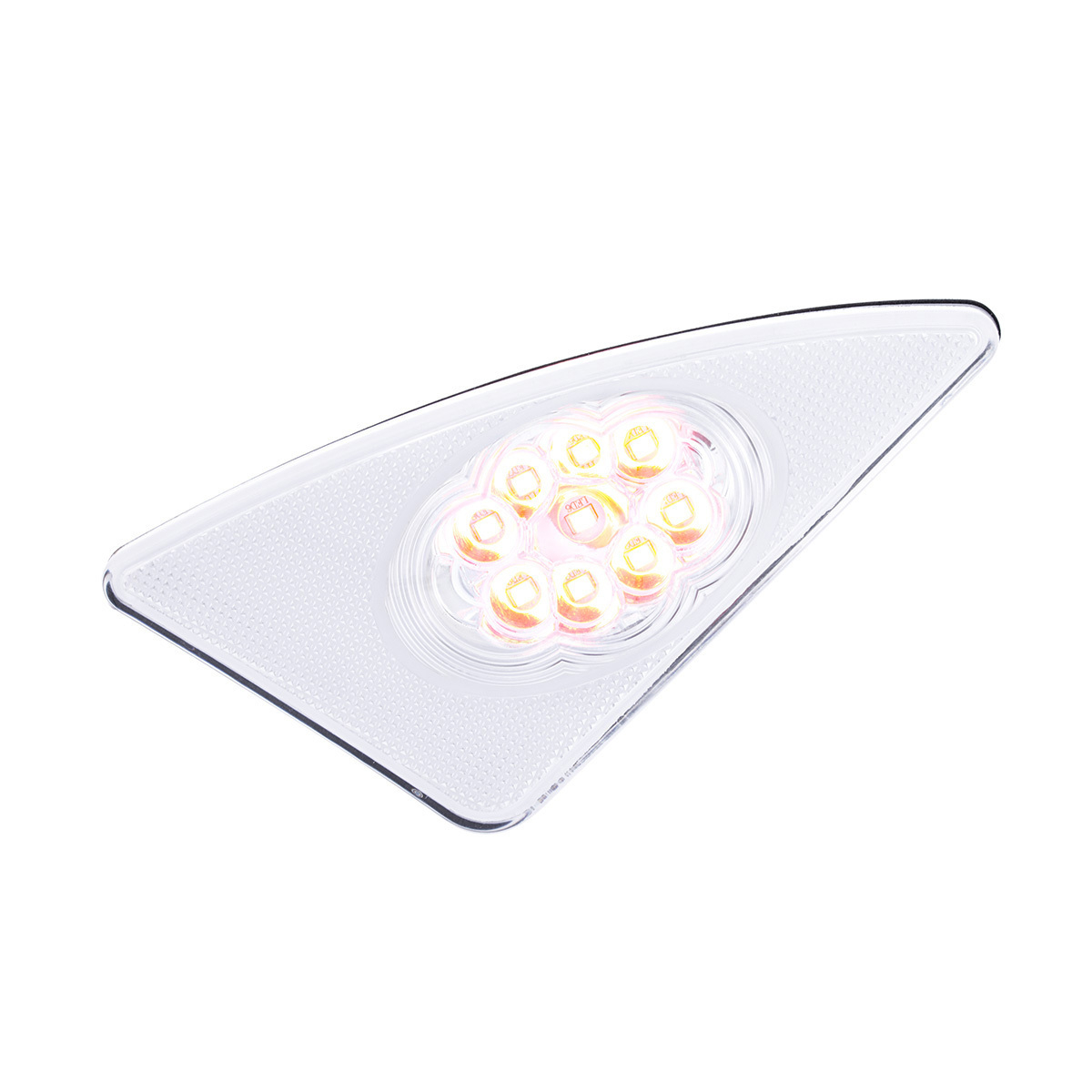 9 LED Competition Series Fender Light For 2007-2017 Kenworth T660 (Driver) -Amber LED/Clear Lens - Thumbnail 13