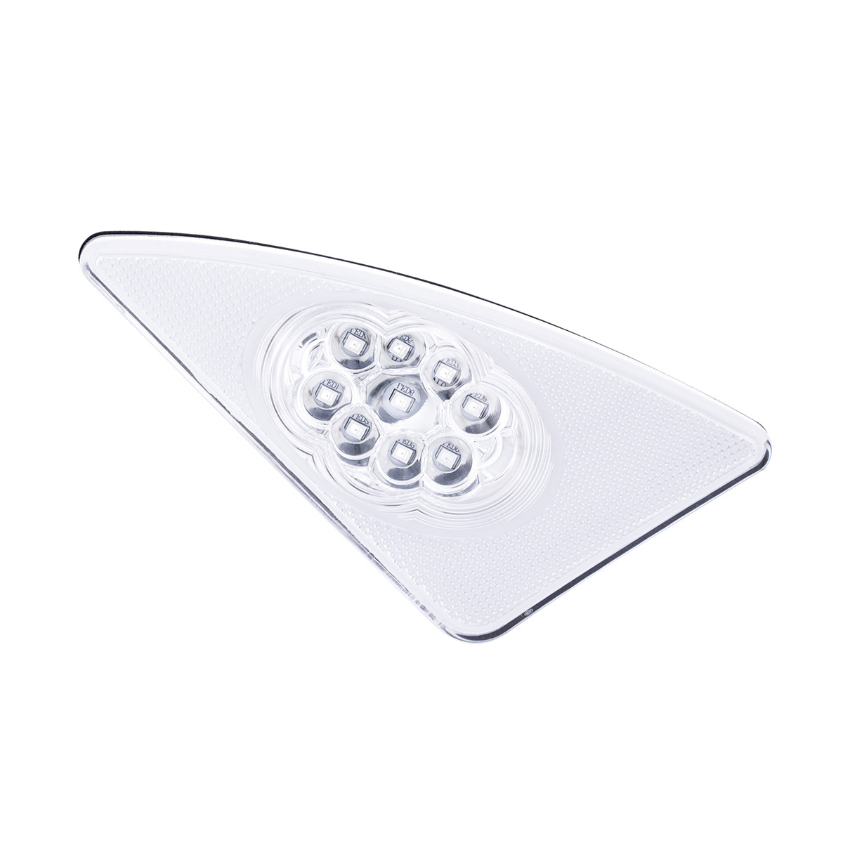 9 LED Competition Series Fender Light For 2007-2017 Kenworth T660 (Passenger) -Amber LED/Clear Lens - Thumbnail 2