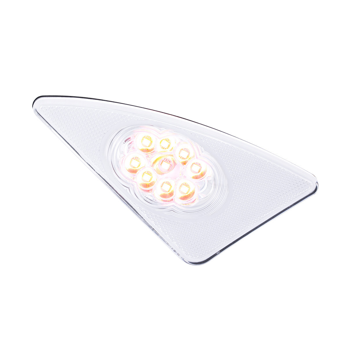 9 LED Competition Series Fender Light For 2007-2017 Kenworth T660 (Passenger) -Amber LED/Clear Lens - Thumbnail 13