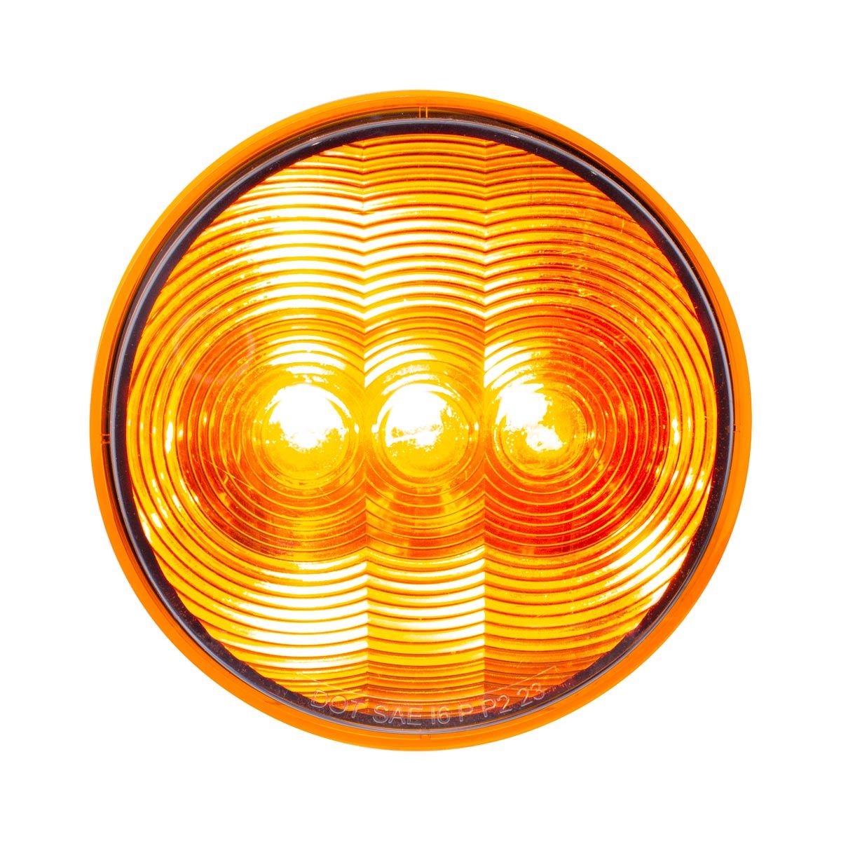 3 LED 4" Round Light(Turn Signal)-Amber LED/Amber Lens