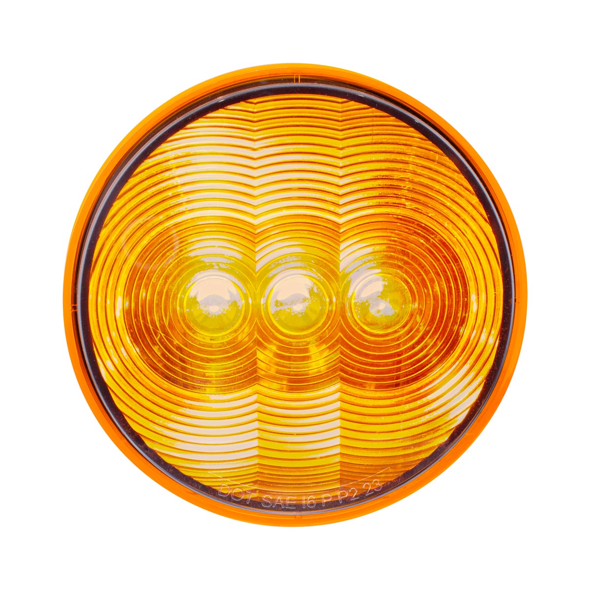 3 LED 4" Round Light(Turn Signal)-Amber LED/Amber Lens - Thumbnail 2