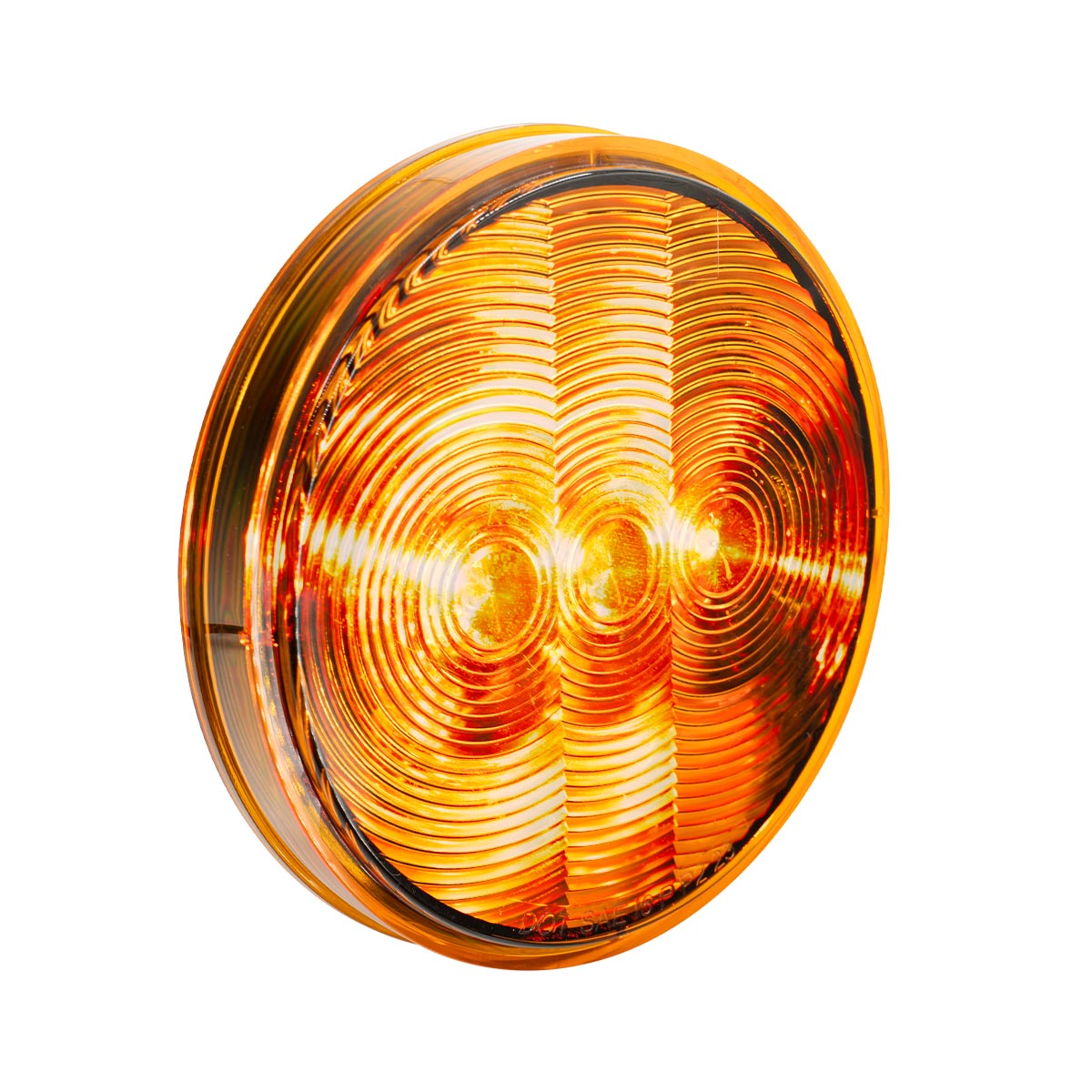 3 LED 4" Round Light(Turn Signal)-Amber LED/Amber Lens - Thumbnail 5