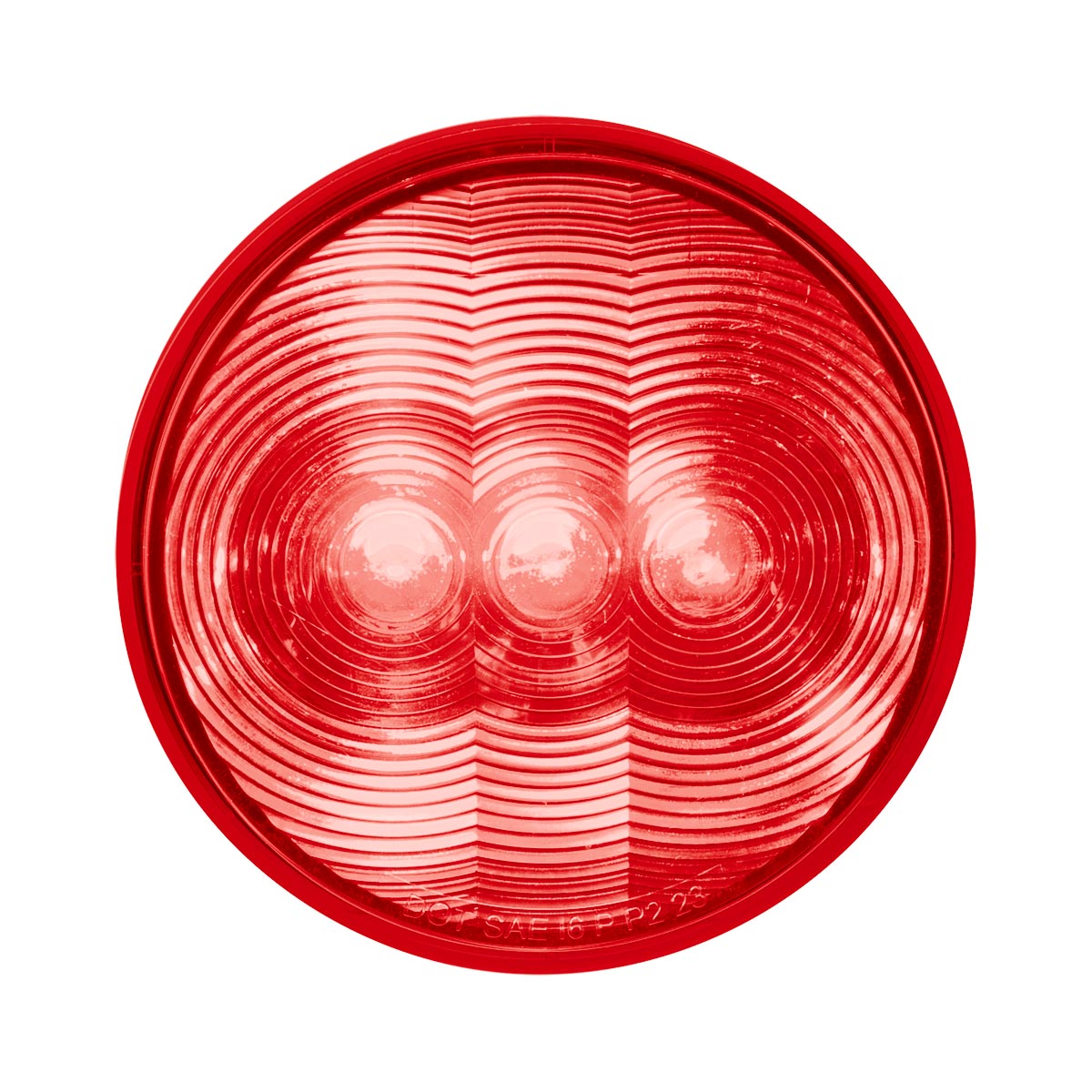 3 LED 4" Round Light (Stop, Turn, & Tail)-Red LED/Red Lens - Thumbnail 2