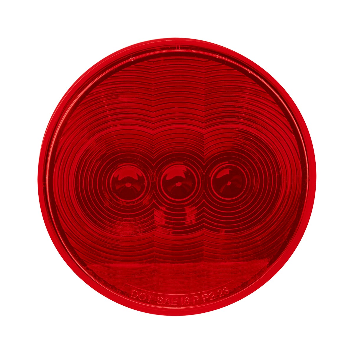3 LED 4" Round Light (Stop, Turn, & Tail)-Red LED/Red Lens - Thumbnail 3