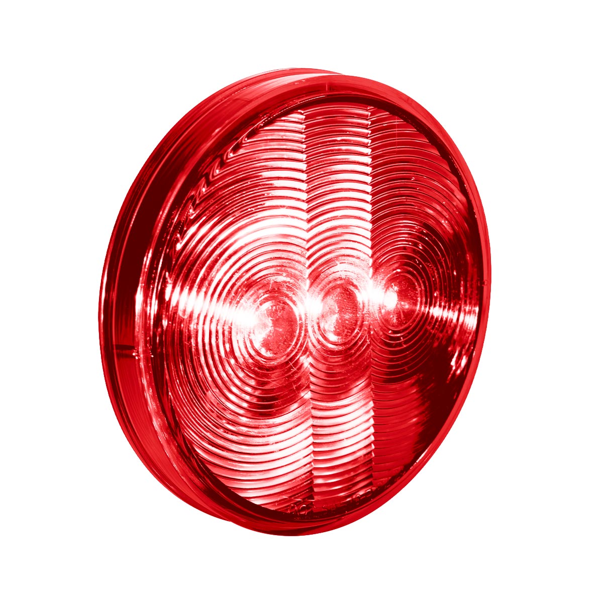 3 LED 4" Round Light (Stop, Turn, & Tail)-Red LED/Red Lens - Thumbnail 4