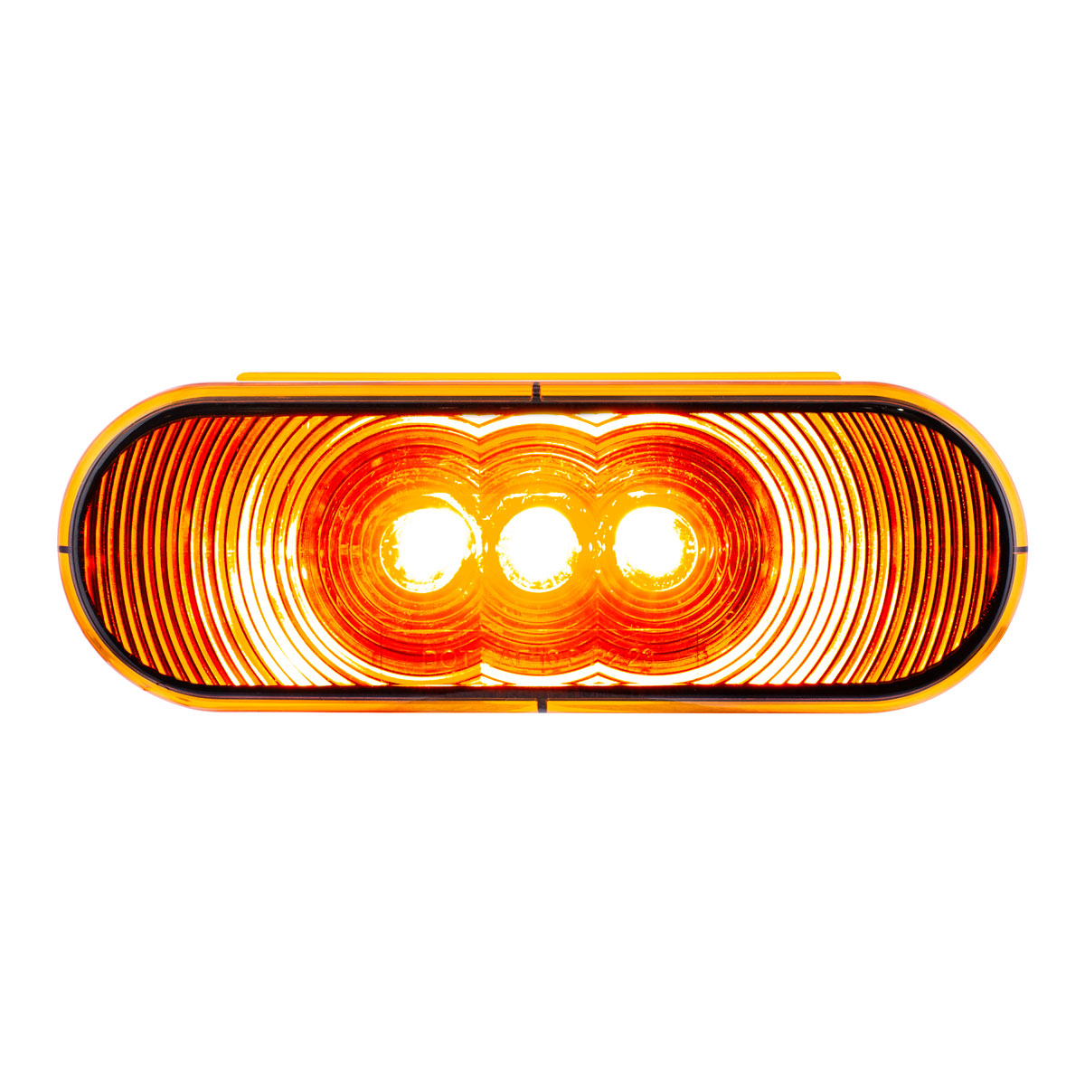 3 LED 6" Oval Light(Turn Signal)-Amber LED/Amber Lens - Thumbnail 2