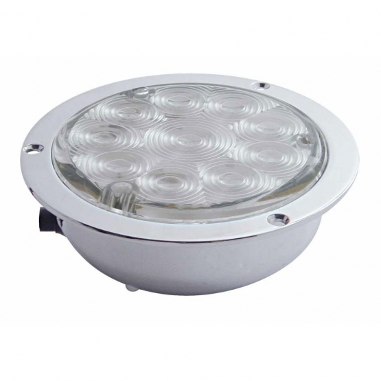 10 LED 4" Flange Mount Back-Up Light -White LED/Clear Lens - Thumbnail 3