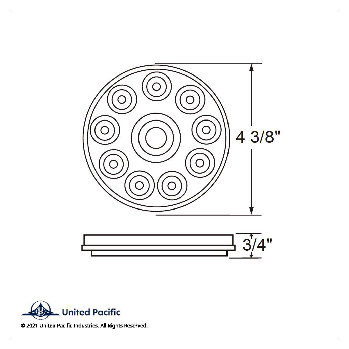 10 LED 4" Round Light (Stop, Turn & Tail) - Red LED/Red Lens - Thumbnail 5