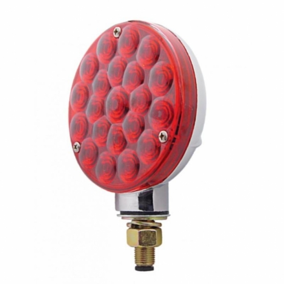21 LED Single Face Turn Signal Light - Red LED/Red Lens