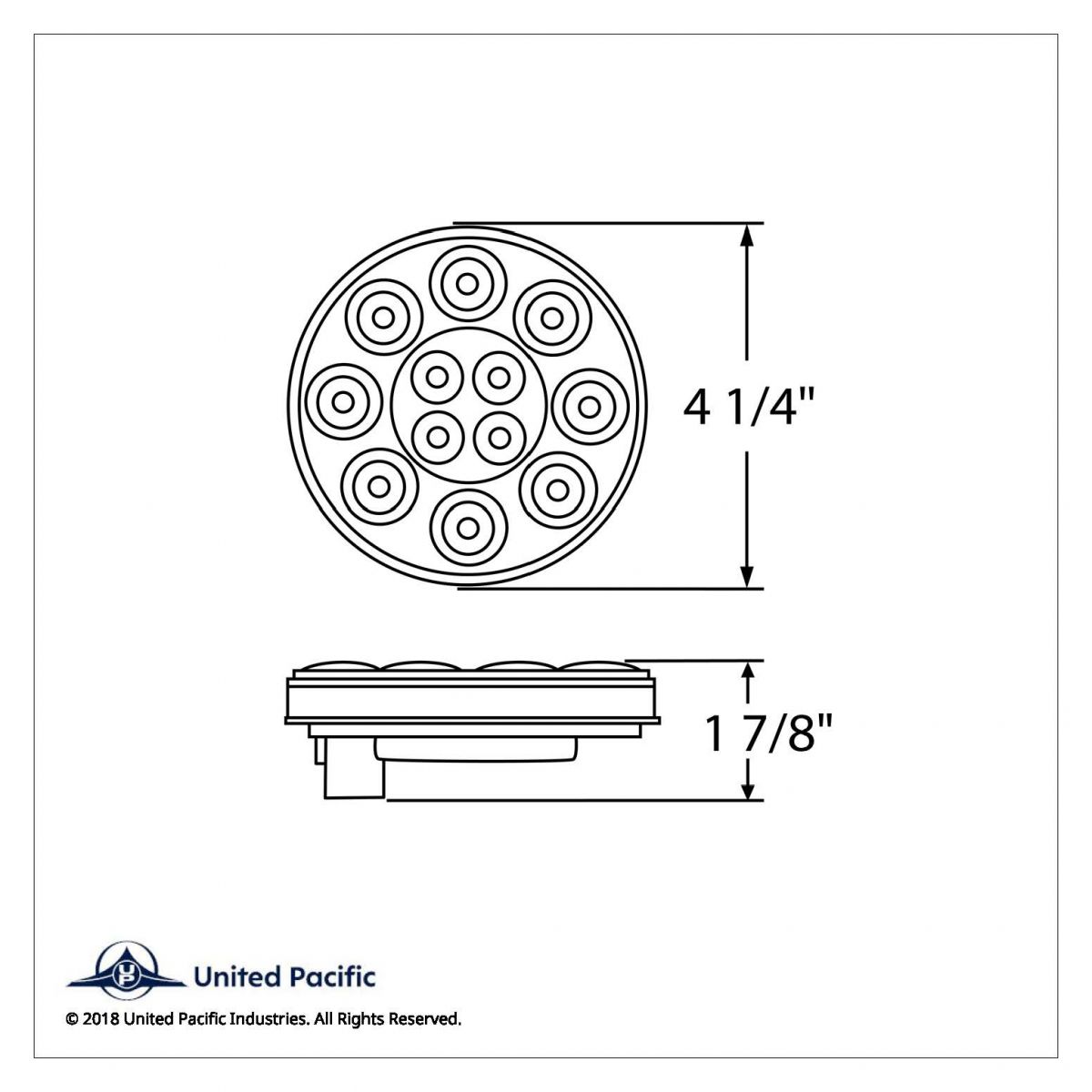 12 LED 4" Round Light (Stop, Turn & Tail) - Red LED/Red Lens - Thumbnail 6