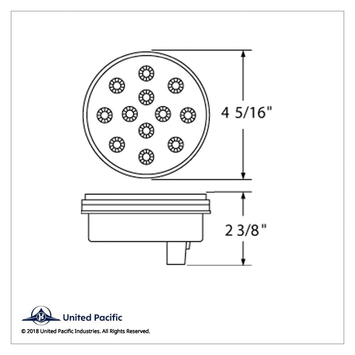12 LED 4" Round Reflector Light (Stop, Turn & Tail) - Red LED/Red Lens - Thumbnail 5