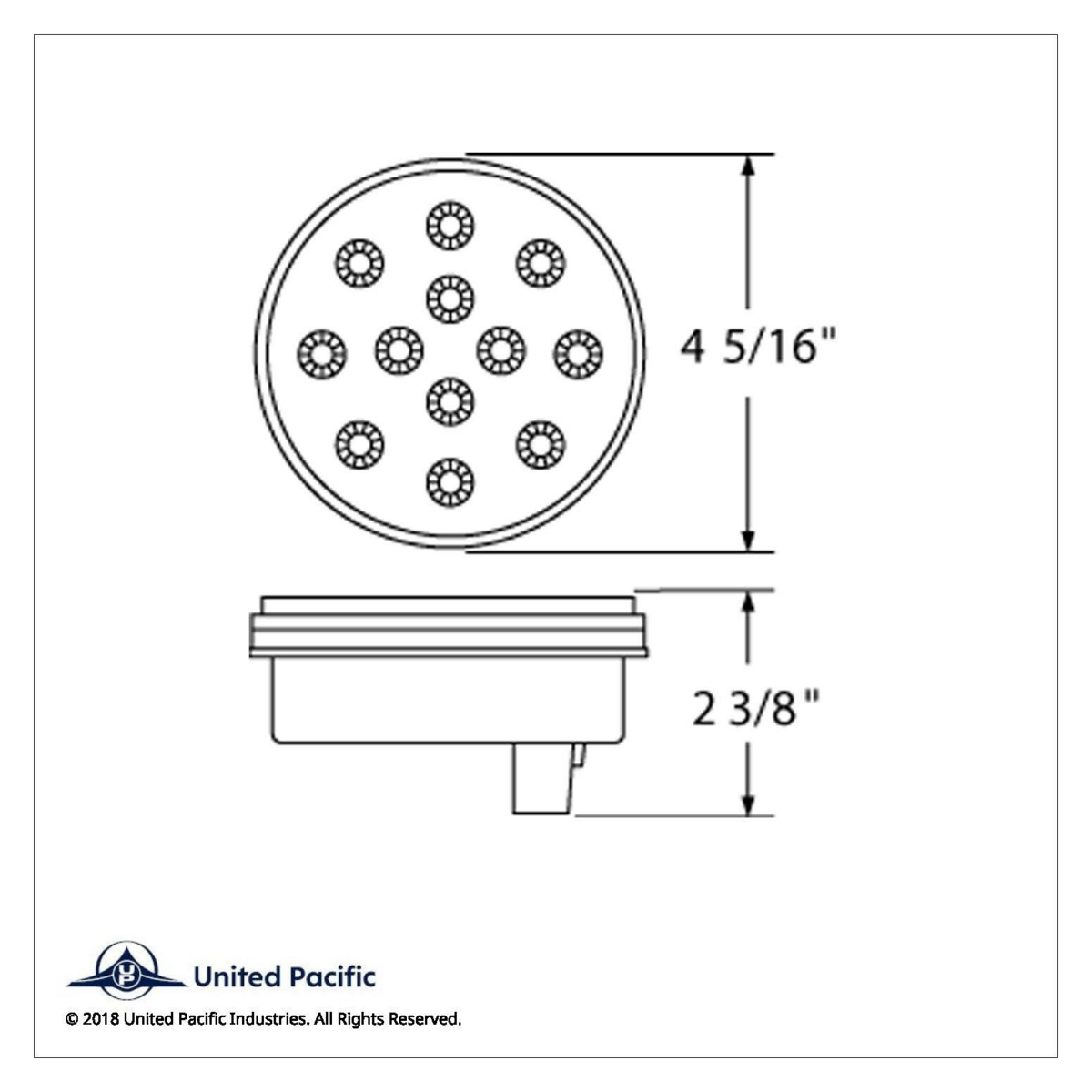 12 LED 4" Round Reflector Light (Stop, Turn & Tail) - Red LED/Red Lens - Thumbnail 6