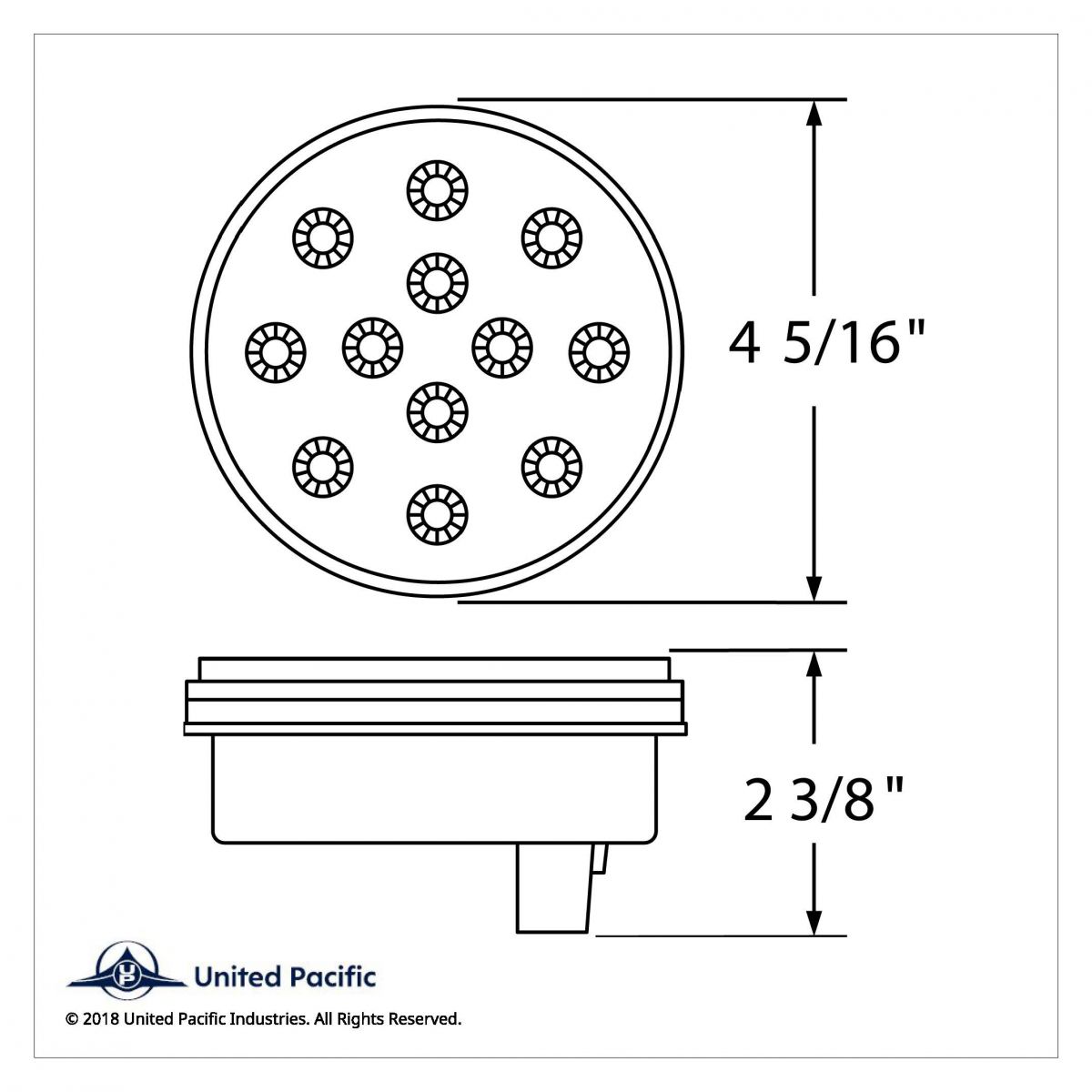 12 LED 4" Round Reflector Light Kit (Stop, Turn & Tail) - Red LED/Red Lens - Thumbnail 5
