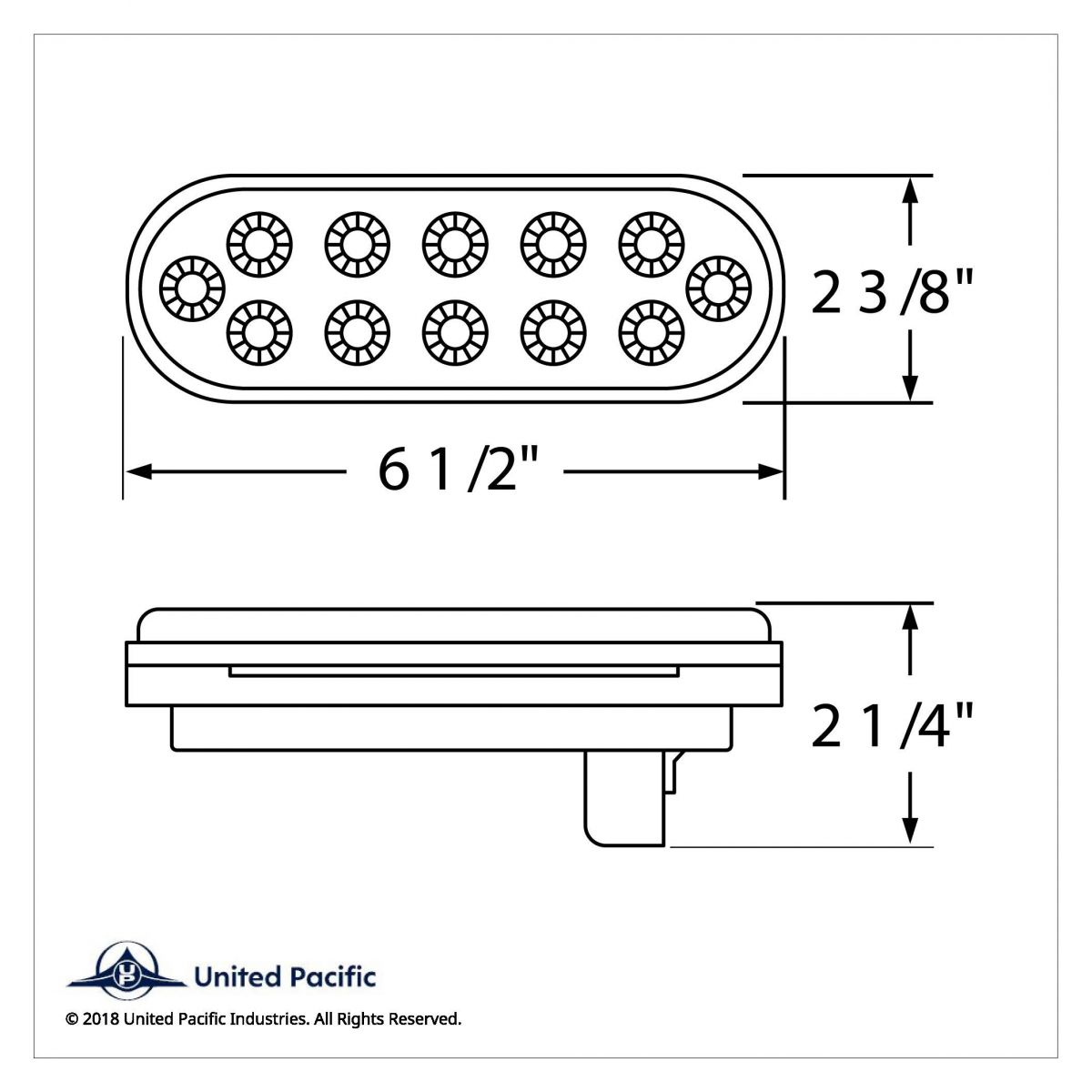 12 LED 6" Oval Reflector Light Kit (Stop, Turn & Tail) - Red LED/Red Lens - Thumbnail 5
