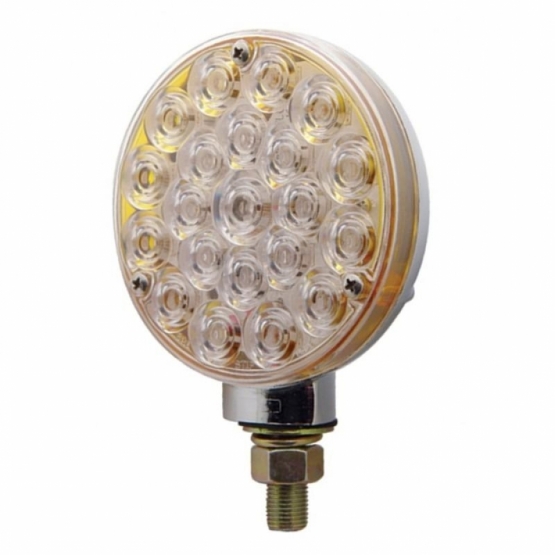 21 LED Single Face Turn Signal Light - Amber LED/Clear Lens