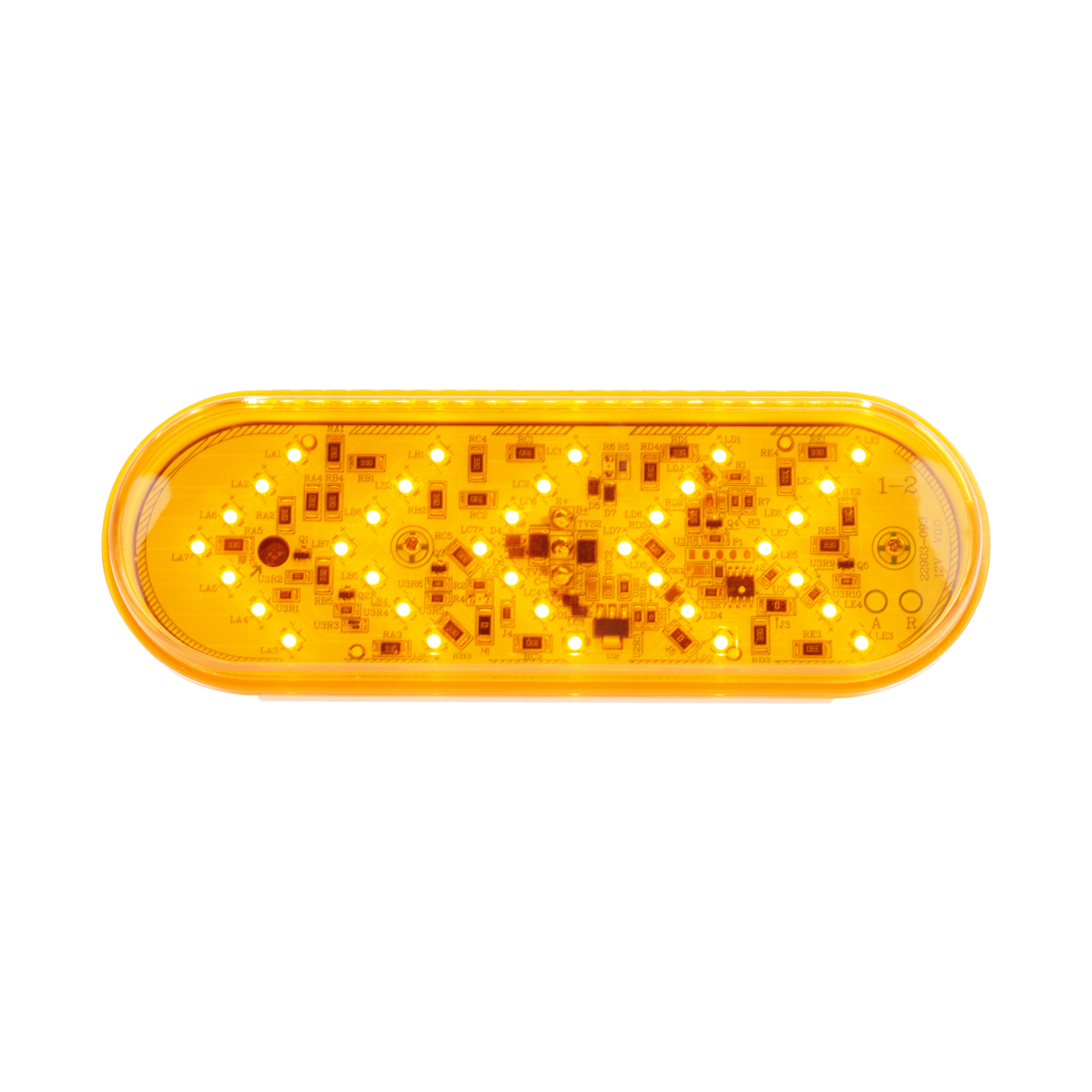 35 LED 6" Oval Sequential Turn Signal Light - Amber LED/Amber Lens - Thumbnail 4