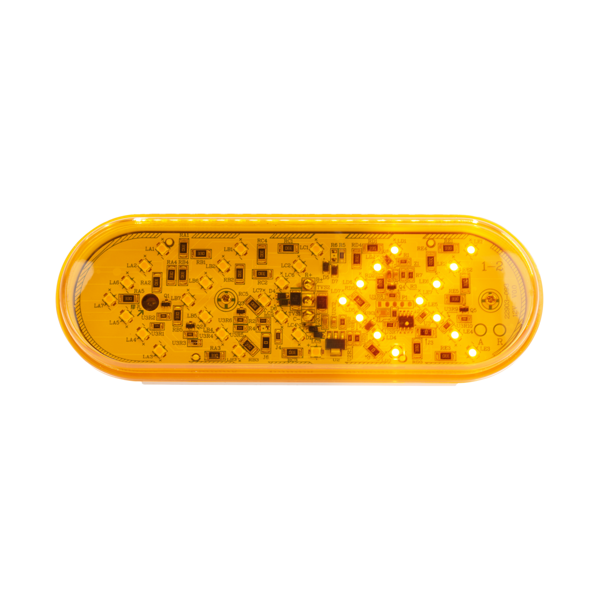35 LED 6" Oval Sequential Light (Turn Signal)- Amber LED/Amber Lens (Bulk)