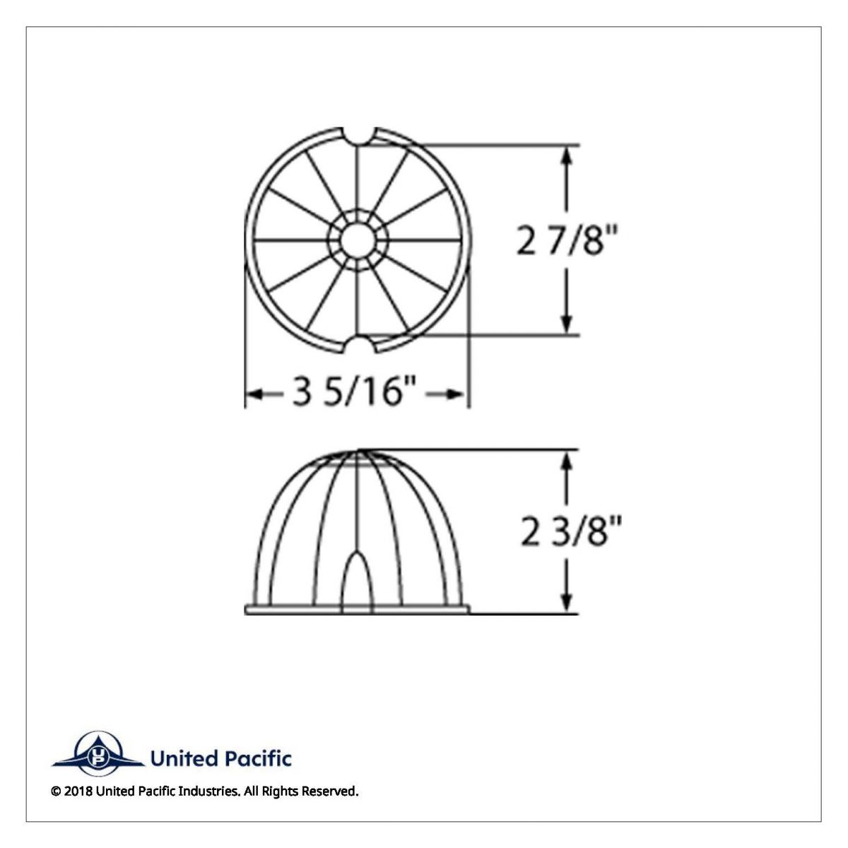 17 LED Watermelon Cab Light - Red LED/Clear Lens - Thumbnail 2