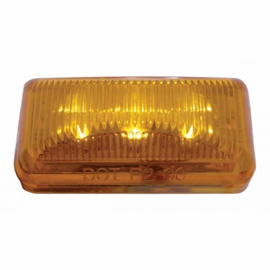6 LED Rectangular Light (Clearance/Marker) - Amber LED/Amber Lens - Thumbnail 3