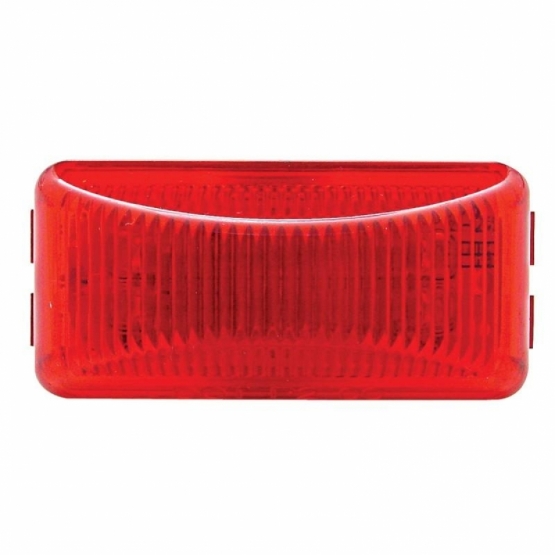 6 LED Rectangular Light (Clearance/Marker) - Red LED/Red Lens - Thumbnail 2