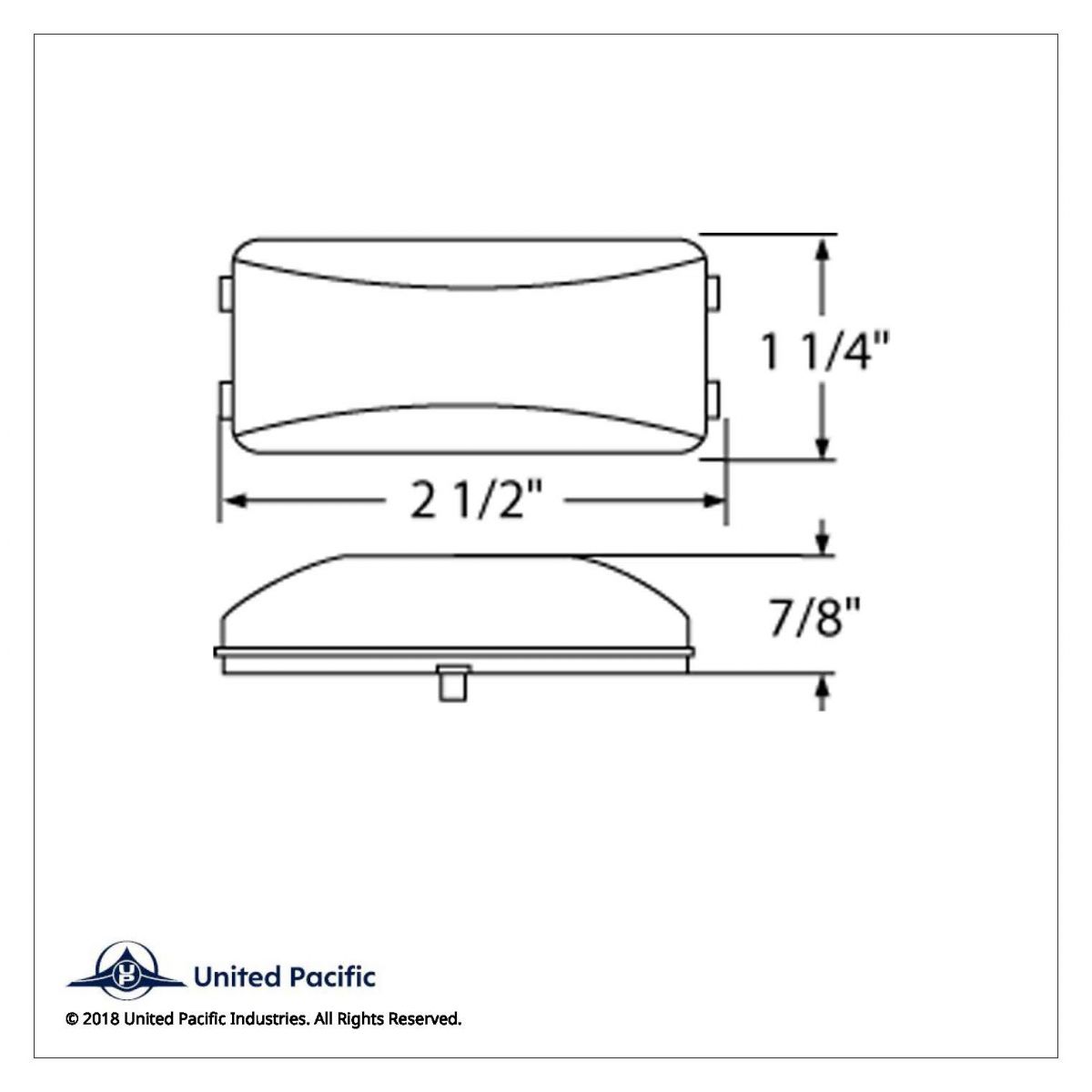 6 LED Rectangular Light (Clearance/Marker) - Red LED/Red Lens (Bulk) - Thumbnail 3