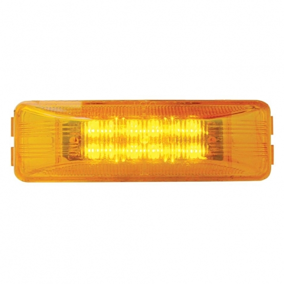 12 LED Rectangular Light (Clearance/Marker) - Amber LED/Amber Lens