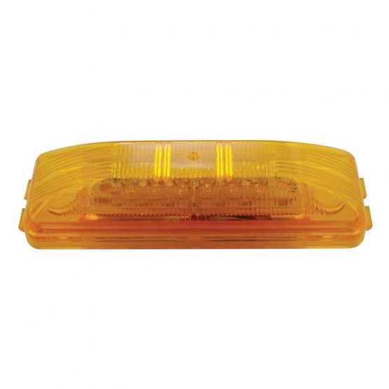 12 LED Rectangular Light (Clearance/Marker) - Amber LED/Amber Lens - Thumbnail 4