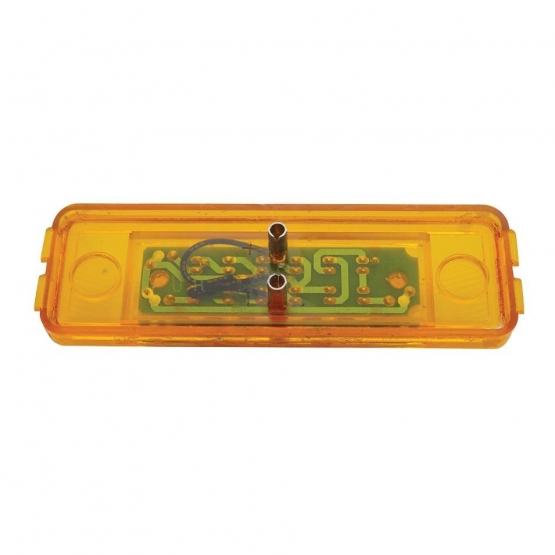 12 LED Rectangular Light (Clearance/Marker) - Amber LED/Amber Lens - Thumbnail 5