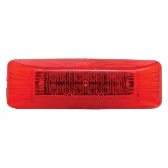 12 LED Rectangular Light (Clearance/Marker) - Red LED/Red Lens