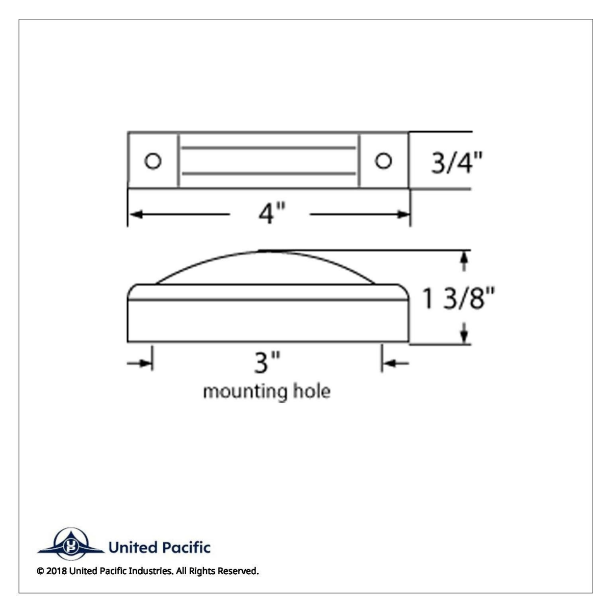7 LED Rectangular Light (Clearance/Marker) - Amber LED/Amber Lens - Thumbnail 3