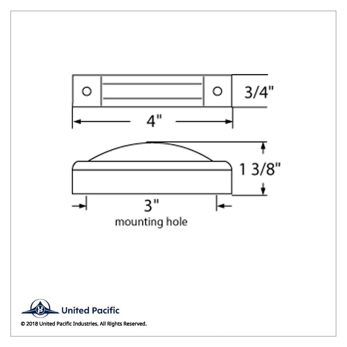 7 LED Rectangular Light (Clearance/Marker) - Red LED/Red Lens - Thumbnail 3
