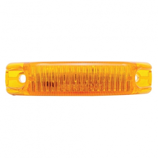 6 LED Rectangular Streamline Light (Clearance/Marker) - Amber LED/Amber Lens - Thumbnail 2