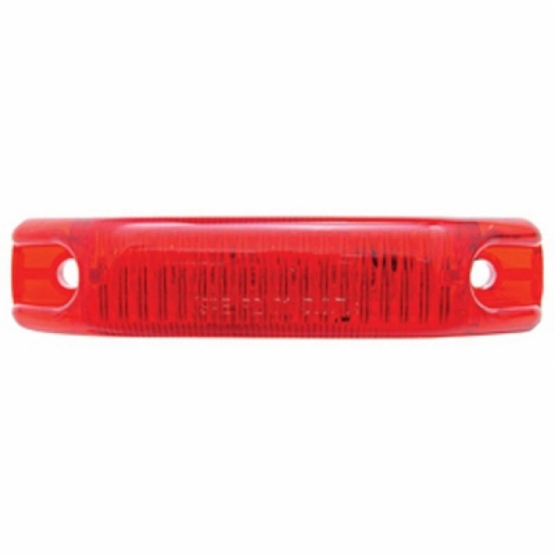 6 LED Rectangular Streamline Light (Clearance/Marker) - Red LED/Red Lens - Thumbnail 2