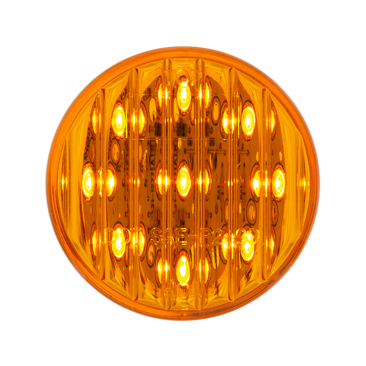 9 LED 2" Round Light (Clearance/Marker) - Amber LED/Amber Lens - Thumbnail 7