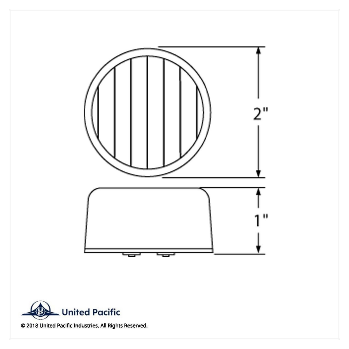 9 LED 2" Round Light (Clearance/Marker) - Amber LED/Amber Lens - Thumbnail 8