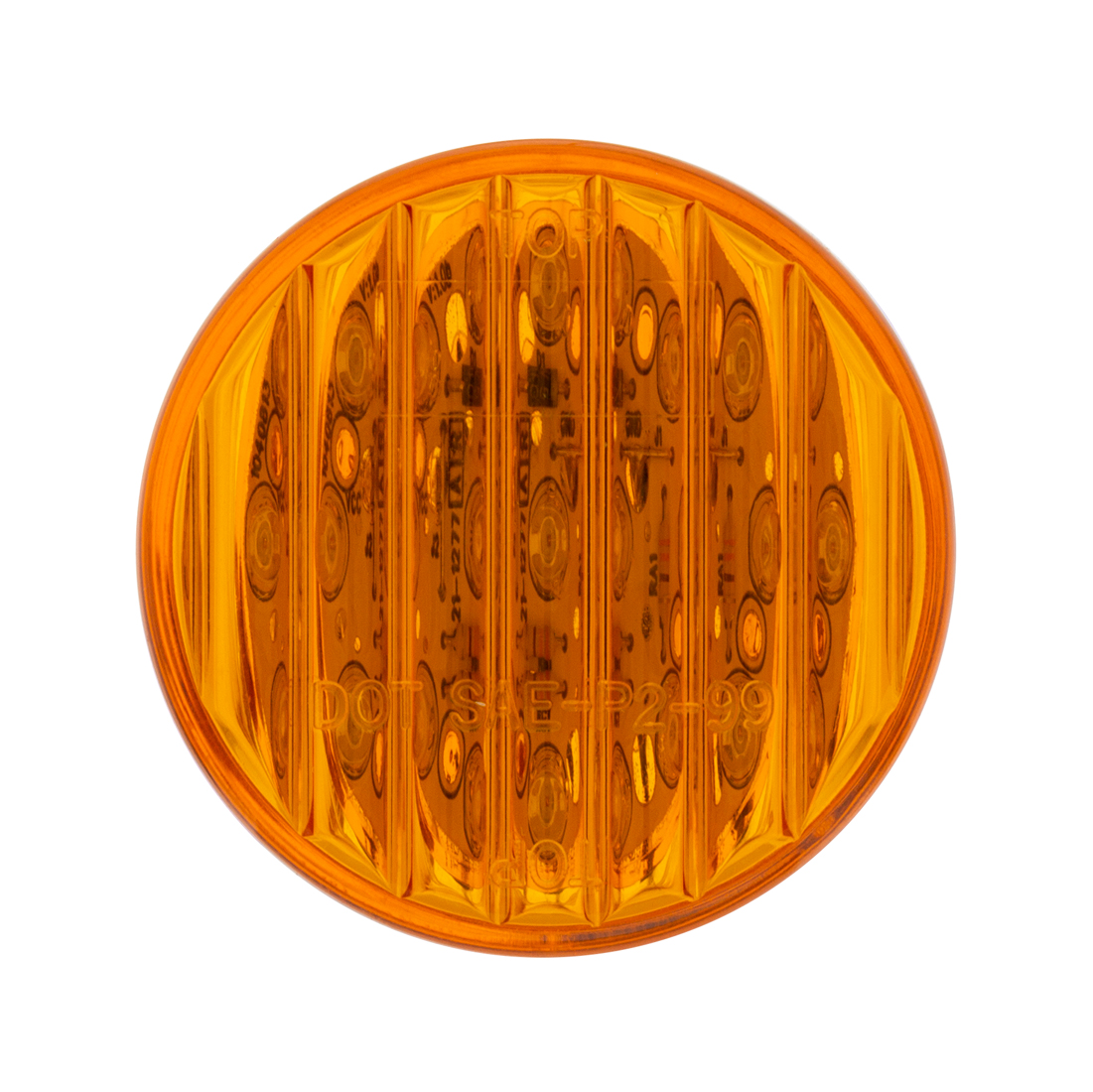 9 LED 2" Round Light (Clearance/Marker) - Amber LED/Amber Lens (Bulk) - Thumbnail 2