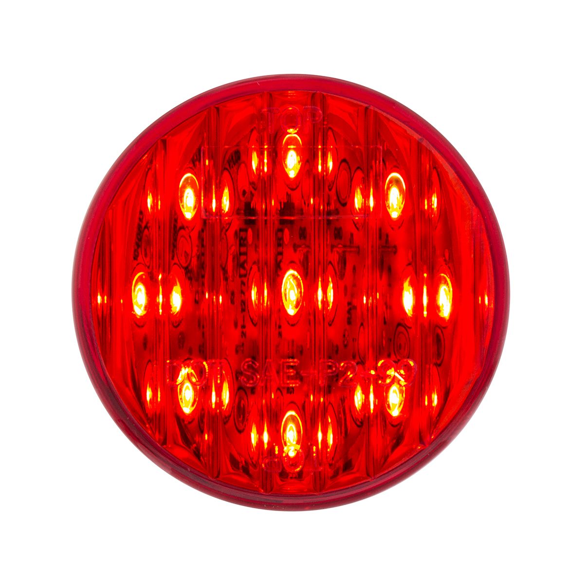 9 LED 2" Round Light (Clearance/Marker) - Red LED/Red Lens