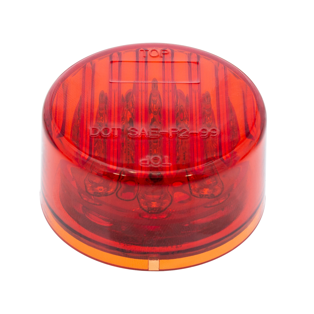9 LED 2" Round Light (Clearance/Marker) - Red LED/Red Lens (Bulk) - Thumbnail 3