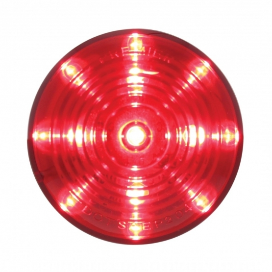 13 LED 2.5" Round Roadster Light (Clearance/Marker) - Red LED/Red Lens