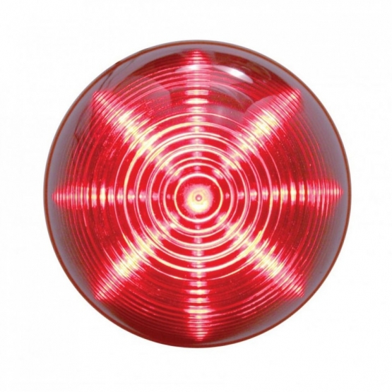 13 LED 2.5" Round Beehive Light (Clearance/Marker) - Red LED/Red Lens