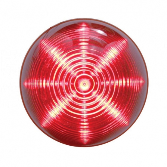 13 LED 2.5" Round Beehive Light (Clearance/Marker) - Red LED/Red Lens (Bulk)