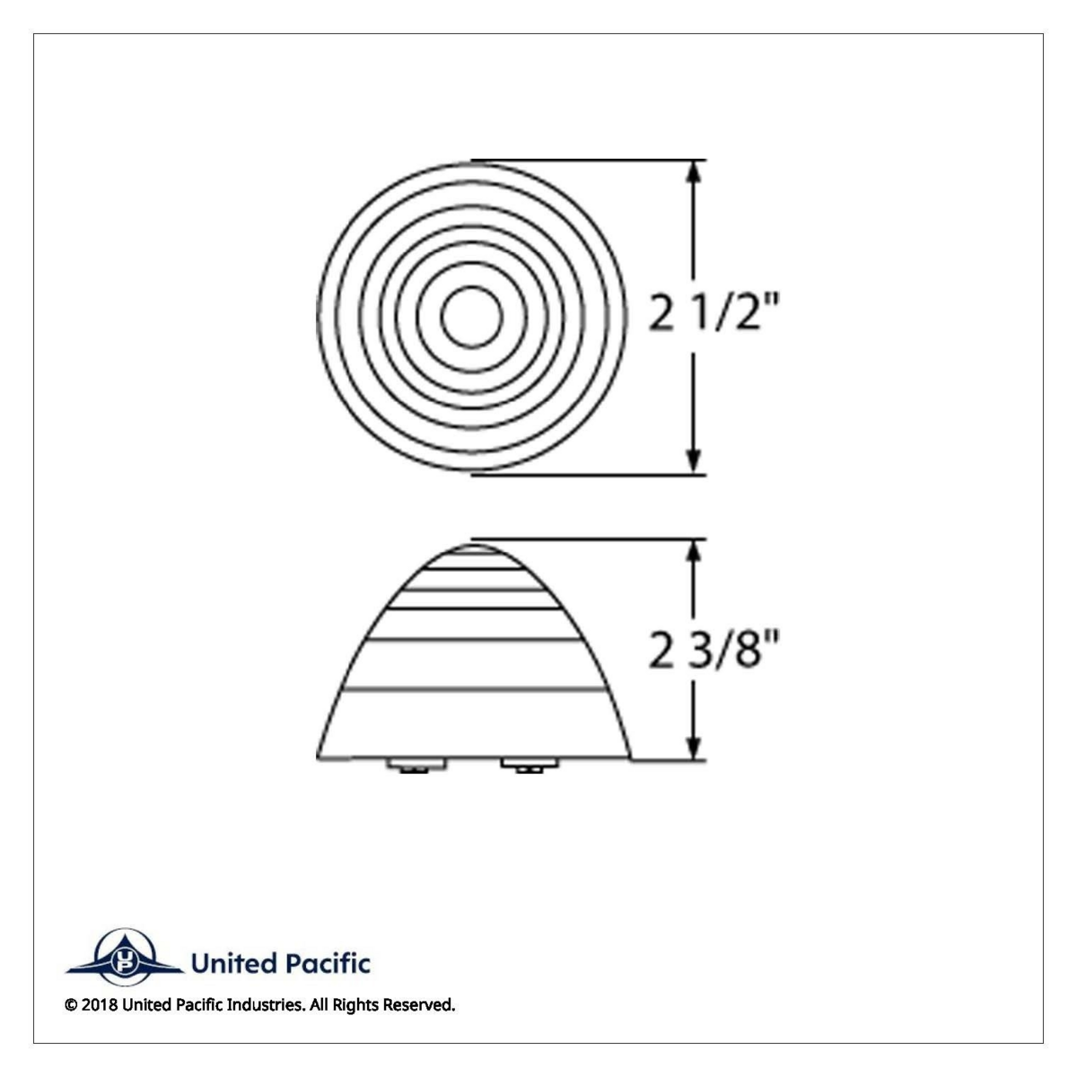 13 LED 2.5" Round Beehive Light (Clearance/Marker) - Red LED/Red Lens (Bulk) - Thumbnail 4