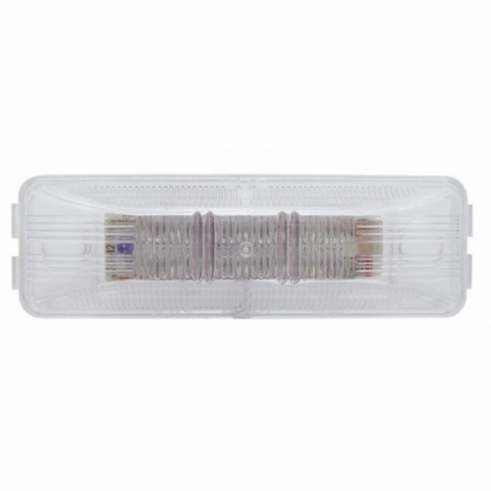12 LED Rectangular Light (Clearance/Marker) - Amber LED/Clear Lens - Thumbnail 2