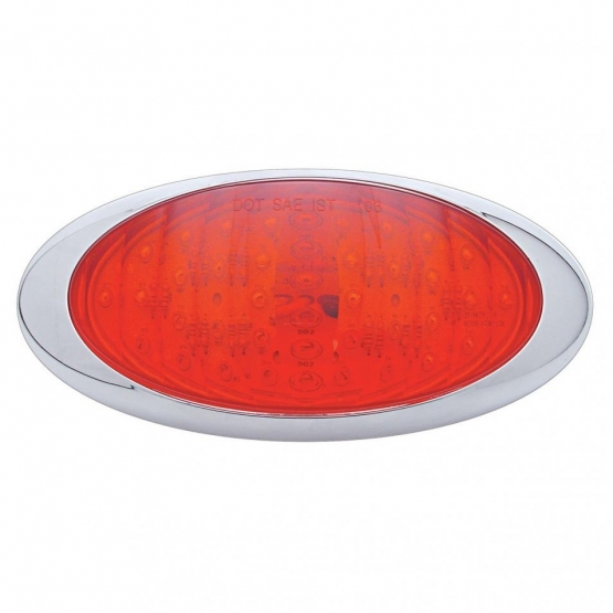 40 LED Oval Phantom III Light (Stop, Turn & Tail) - Red LED/Red Lens