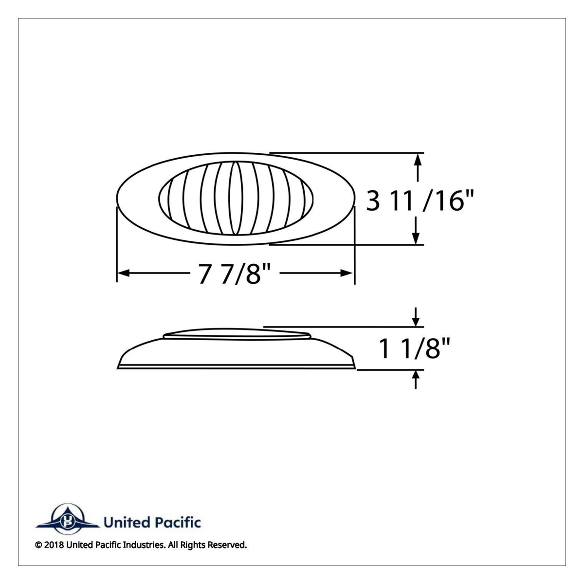 40 LED Oval Phantom III Light (Stop, Turn & Tail) - Red LED/Red Lens - Thumbnail 4