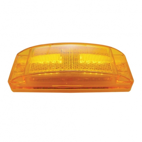 16 LED Rectangular Clearance/Marker Light With Reflex Lens - Amber LED/Amber Lens - Thumbnail 3