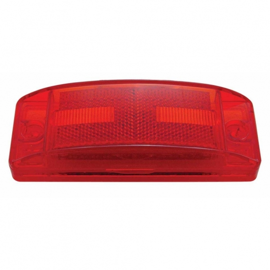 16 LED Rectangular Clearance/Marker Light With Reflex Lens - Red LED/Red Lens - Thumbnail 2