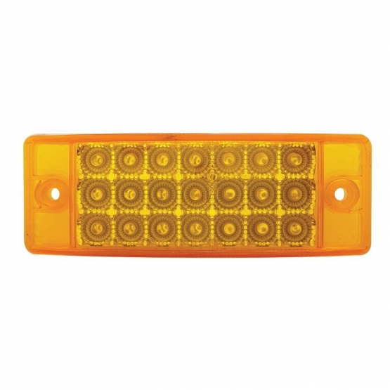 21 LED Reflector Rectangular Light (Clearance/Marker) - Amber LED/Amber Lens - Thumbnail 2