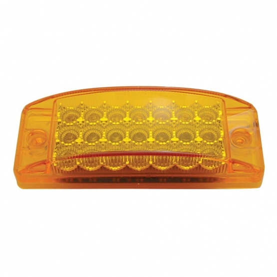 21 LED Reflector Rectangular Light (Clearance/Marker) - Amber LED/Amber Lens - Thumbnail 3